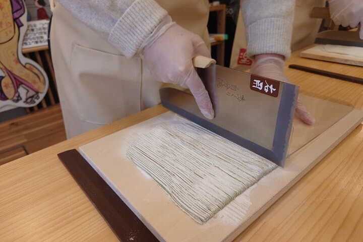 Experience Big soba knife Soba Making Class in Tokyo Kappabashi — photo 6