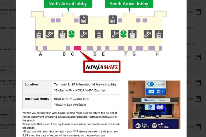 Unlimited WiFi Router - Kansai Airport Terminal 1 pickup — photo 6