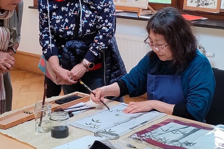 Sumi-e (ink painting) experience in Tokyo — photo 4