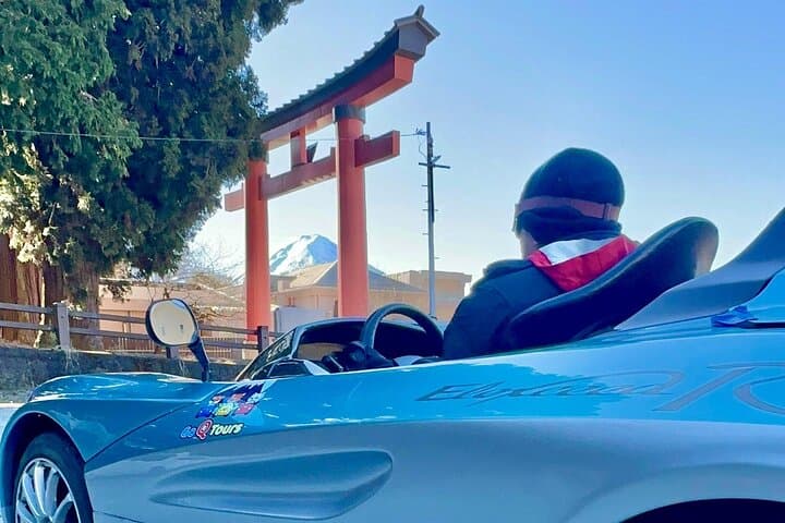 Cute & Fun E-Car tour following guide around Lake Kawaguchiko — photo 20