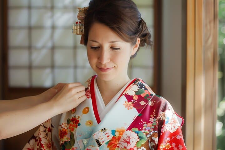 Wearing a Kimono a Traditional Japanese Outfit — photo 3