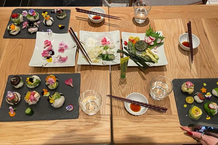 Vegan Edible Flower Sushi Making and Vegetable Tour in Kyoto — photo 9