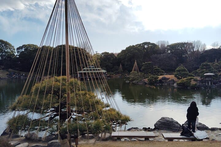 Tokyo Kiyosumi Garden Tour Stonework Pond and Sky Tree Views — photo 6