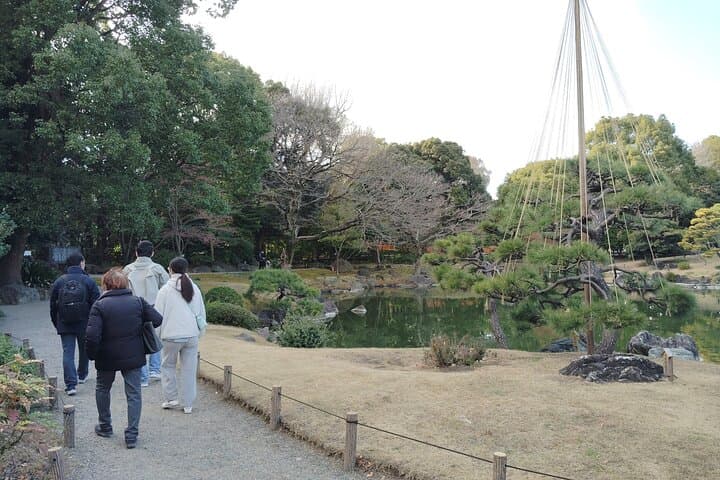 Tokyo Kiyosumi Garden Tour Stonework Pond and Sky Tree Views — photo 4