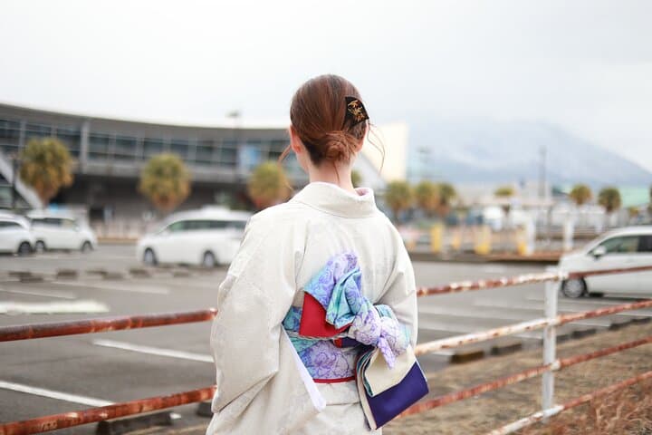 Oshima Tsumugi Kimono Dress Rental from Kagoshima — photo 12