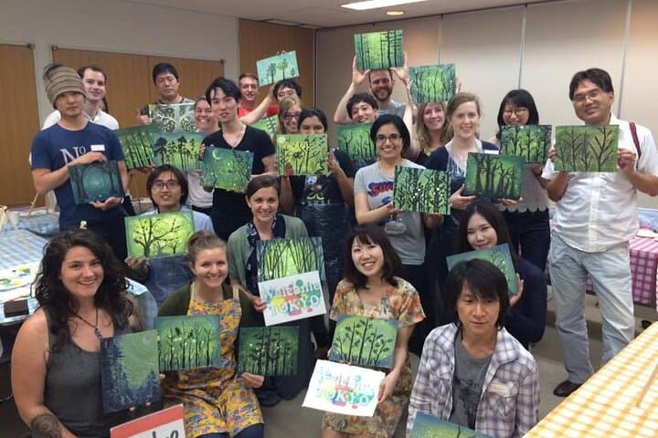 Paint and wine experience: Shibuya enjoying seasonal Japanese culture — photo 2