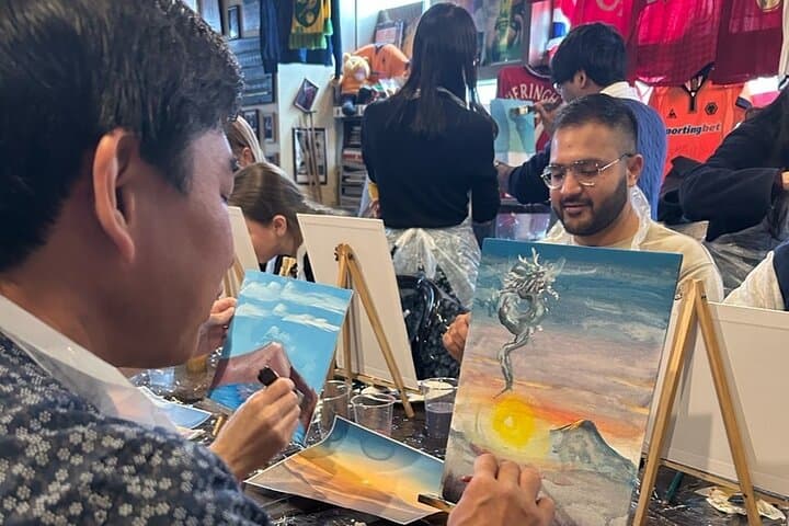 Paint and wine experience: Shibuya enjoying seasonal Japanese culture — photo 9