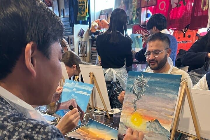 Seasonal Japanese Culture Osaka Paint and Wine Experience — photo 8