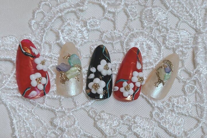Kimono traditional hair set Japanese nail art and makeup Yokohama — photo 8