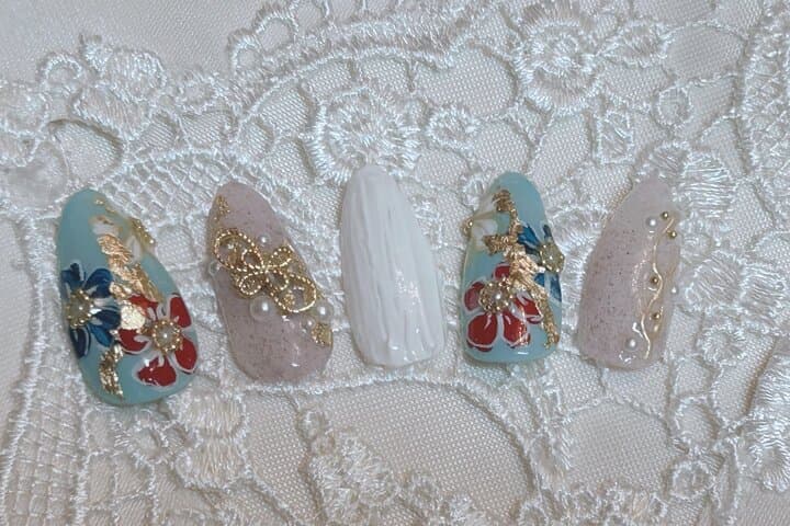 Kimono traditional hair set Japanese nail art and makeup Yokohama — photo 14