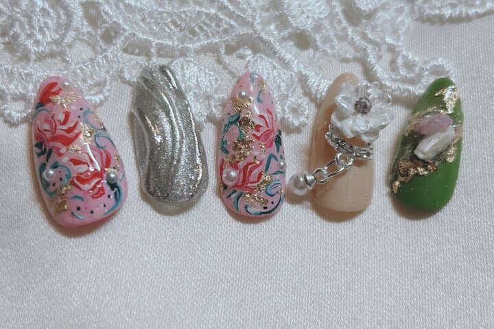 Kimono traditional hair set Japanese nail art and makeup Yokohama — photo 18