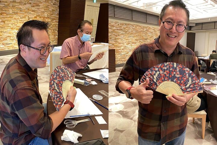 Making traditional Japanese cultural fans in Tokyo — photo 3