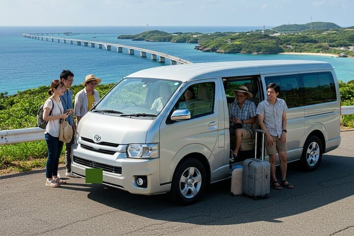 Explore Okinawa (Naha, Churaumi Aquarium) using Private Hiace Van
