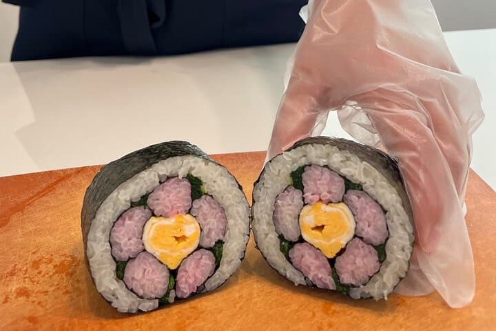 Making decorative sushi rolls near Tokyo Skytree — photo 3