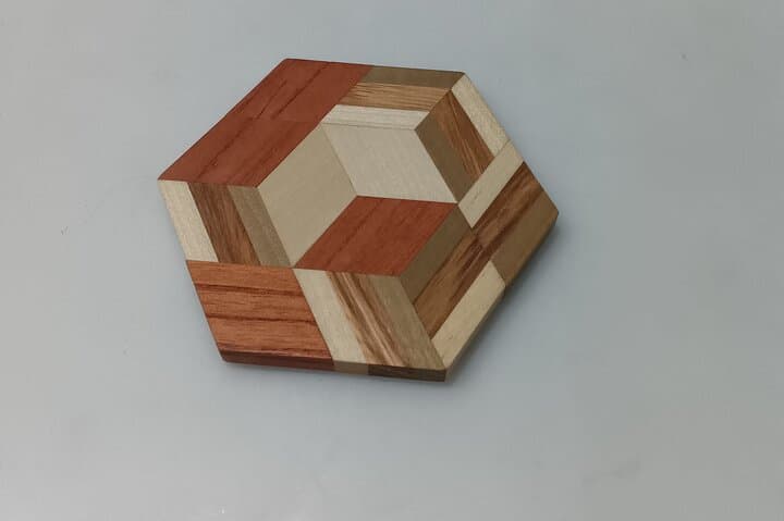 Traditional Yosegi Coaster Making — photo 2