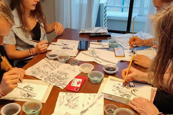 Sumi-e (ink painting) experience in Tokyo — photo 5