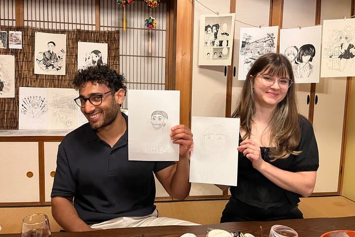 Yokohama: Manga/Anime Art & Cooking Experience in a Tatami Room — photo 3