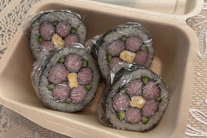 Making decorative sushi rolls near Tokyo Skytree — photo 6