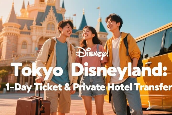 Tokyo Disneyland: 1-Day Ticket & Private Hotel Transfer