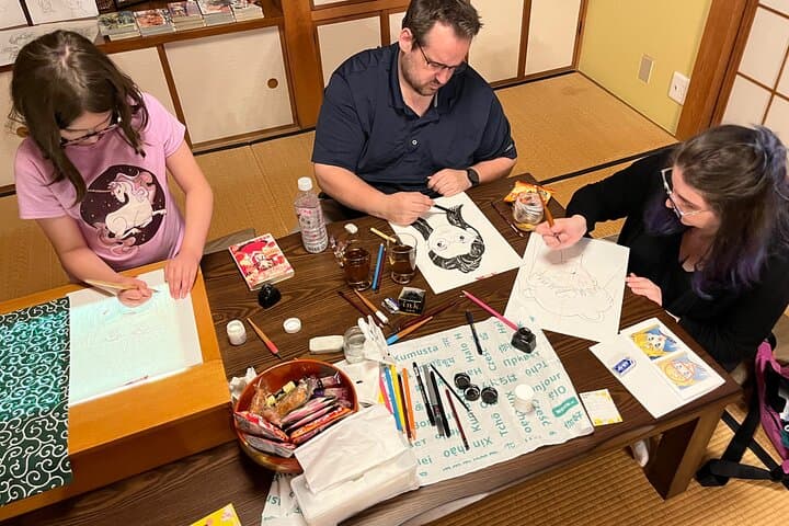 Yokohama: Manga/Anime Art & Cooking Experience in a Tatami Room — photo 4