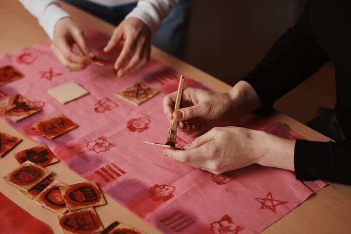 Tenugui Woodblock Dyeing Workshop in Kanazawa — photo 2