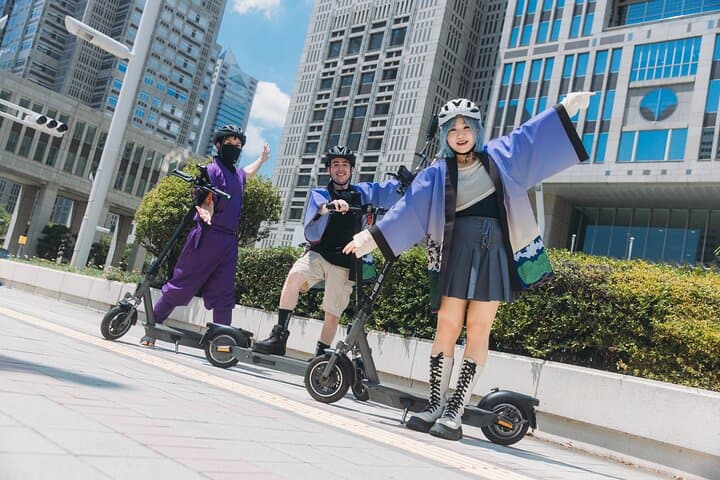 Tokyo Ninja E Scooter Tour with Local Guide NINJA GO RIDE