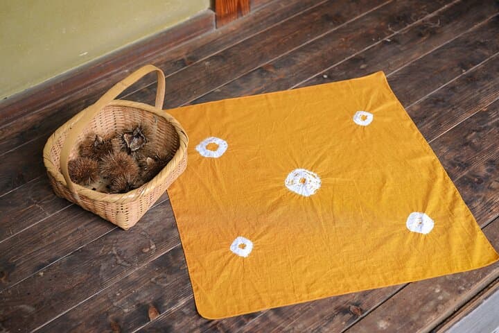 Chestnut Burrs Dye Experience at Kominka in Uchiko Town — photo 11