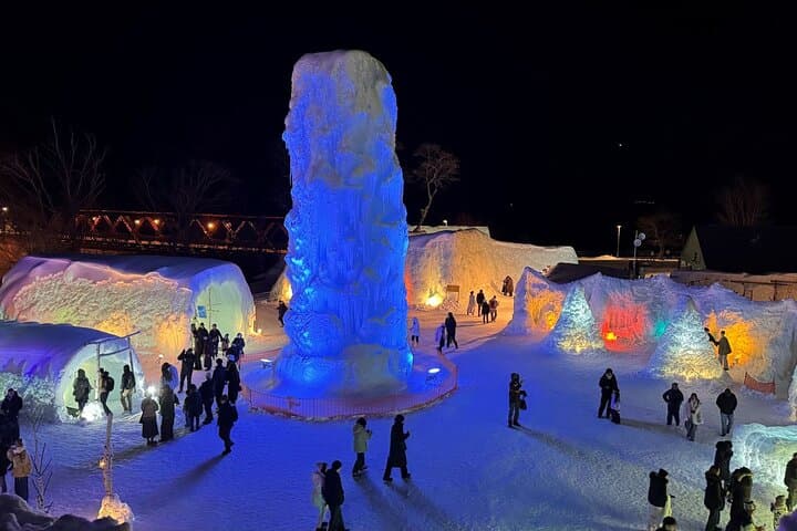 Hokkaido│Lake Shikotsu Ice museum Hyoto Festival Bus