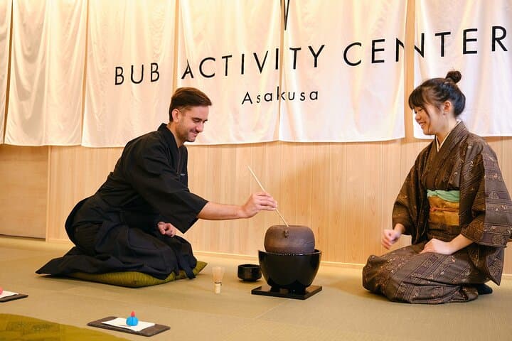 Friendly Tea Ceremony with Sakura Sweets Making in Tokyo