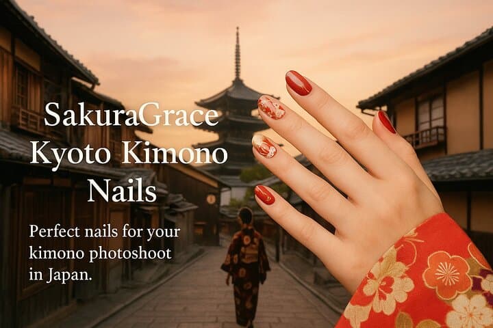 Gel Nail in Kyoto-Japanese Kimono Nail Experience — photo 2