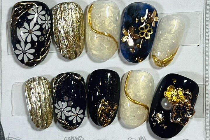 Gel Nail in Kyoto-Japanese Kimono Nail Experience — photo 8