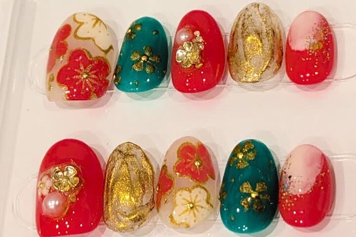 Gel Nail in Kyoto-Japanese Kimono Nail Experience — photo 6