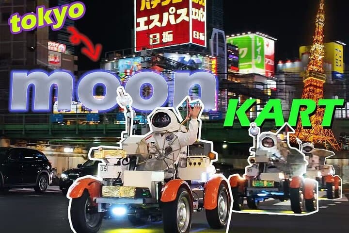 Tokyo Astronaut Tour in Space Suit Drive the Tiny Moon Car — photo 1