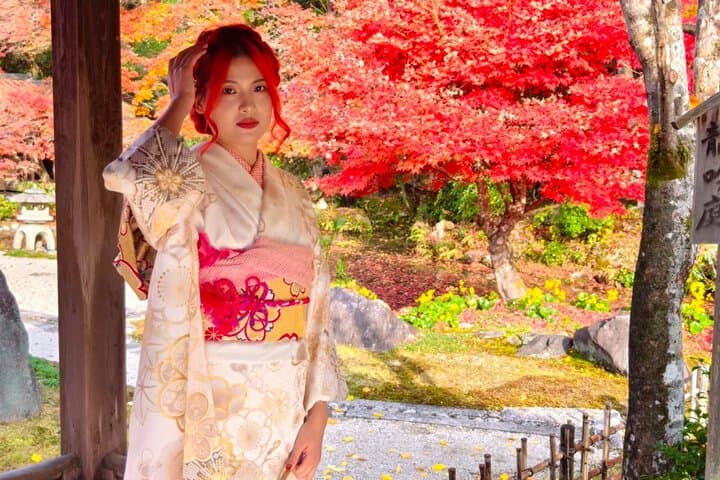 Eikando Temple Kyoto Kimono Rental with Hair Styling Experience — photo 2