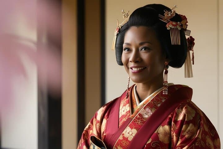 Kimono traditional hair set Japanese nail art and makeup Yokohama — photo 6