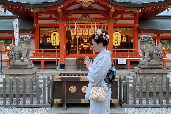 Kimono traditional hair set Japanese nail art and makeup Yokohama — photo 15
