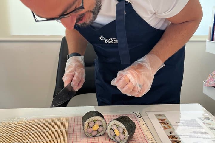 Making decorative sushi rolls near Tokyo Skytree — photo 15