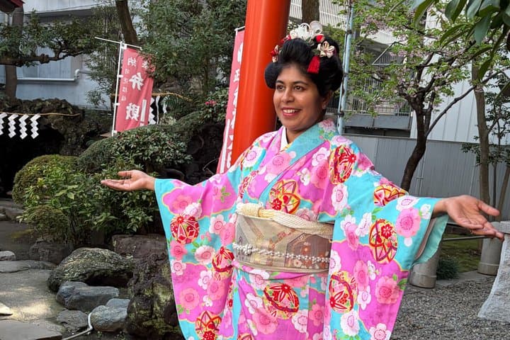 Kimono traditional hair set Japanese nail art and makeup Yokohama — photo 3