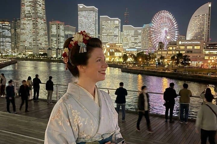 Kimono traditional hair set Japanese nail art and makeup Yokohama — photo 4