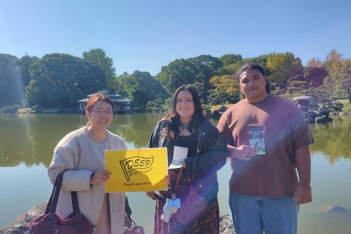 Tokyo Kiyosumi Garden Tour Stonework Pond and Sky Tree Views — photo 17