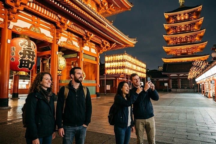 Tokyo Asakusa Night Photo Tour: Quiet Streets & Lit Temple — photo 1