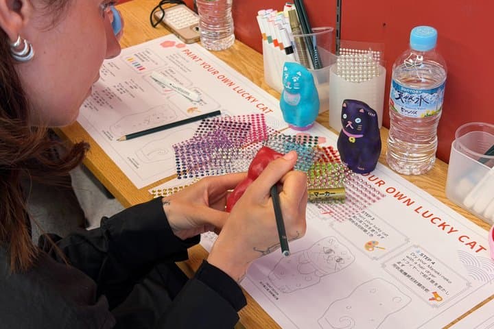 Tokyo Lucky Cat Painting Workshop at Gotokuji — photo 6