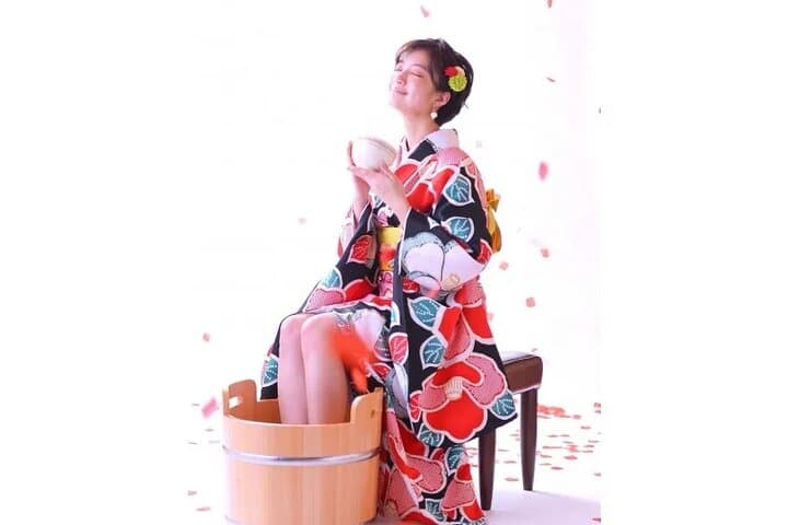 Kimono rental & footbath cafe & foot massage collaboration plan