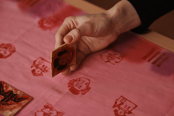 Tenugui Woodblock Dyeing Workshop in Kanazawa