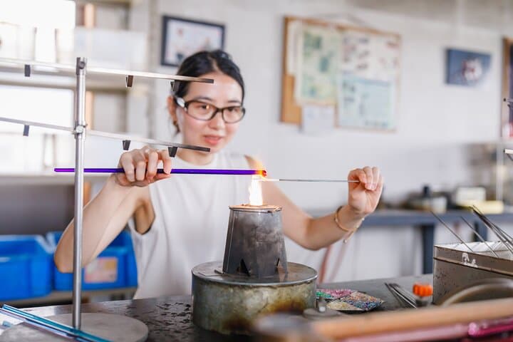 Osaka Glass Bead Necklace Workshop and Studio Tour