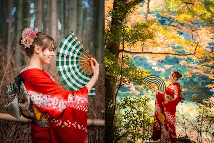 Kyoto Arashiyama Bamboo Forest Private Photoshoot