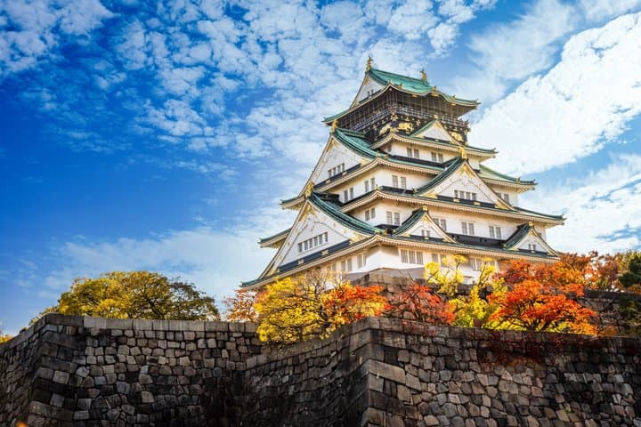 Private Alphard Tour Osaka Castle and Vibrant Old Town